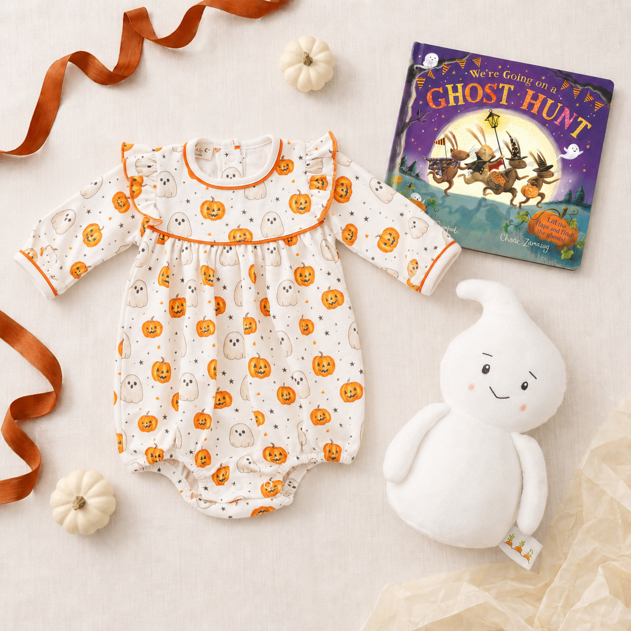 Baby Girl Halloween Bubble Gift Set - Pumpkin & Boo