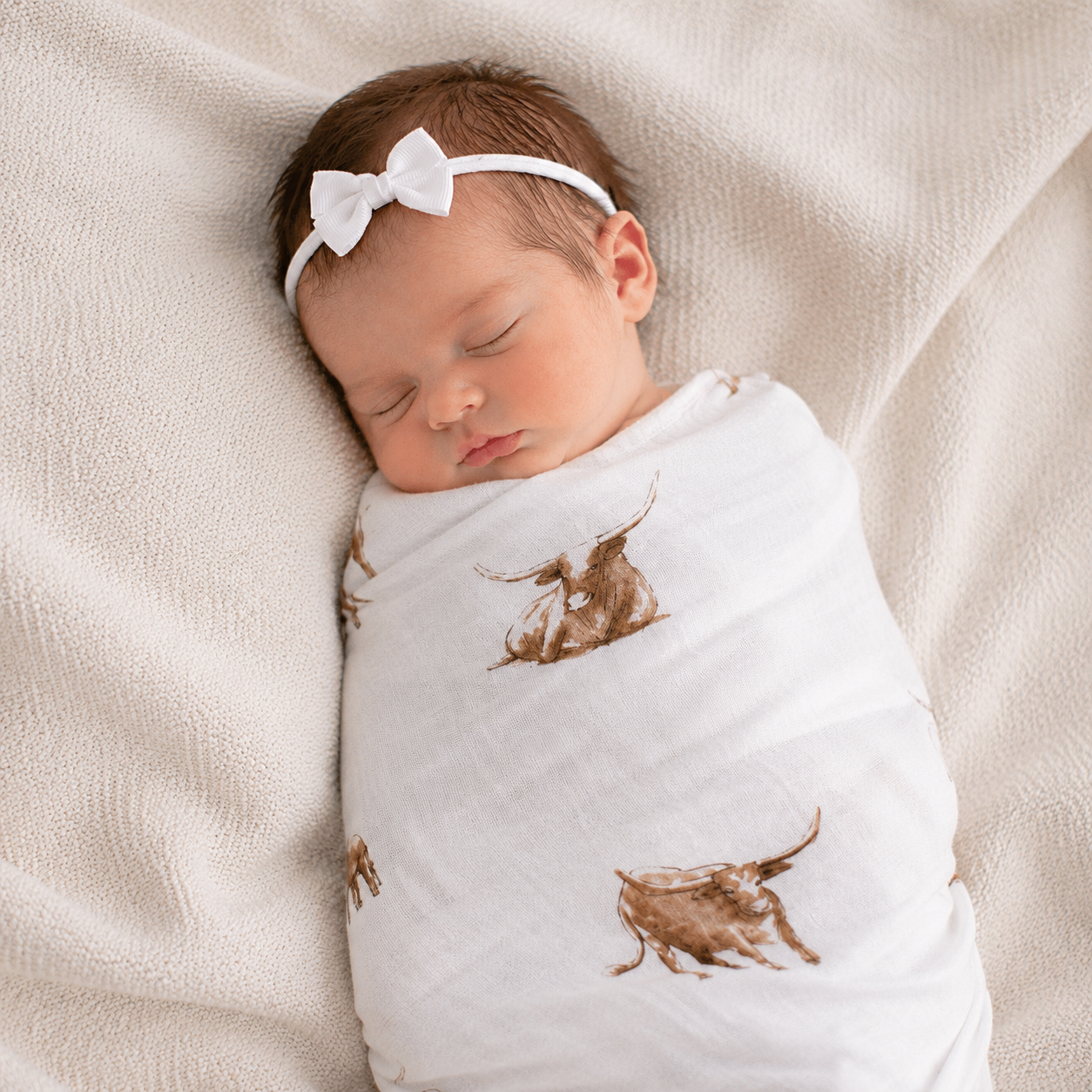 Longhorn Swaddle Blanket