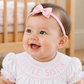 Sophia Baby Headband with Grosgrain Bow - Pink