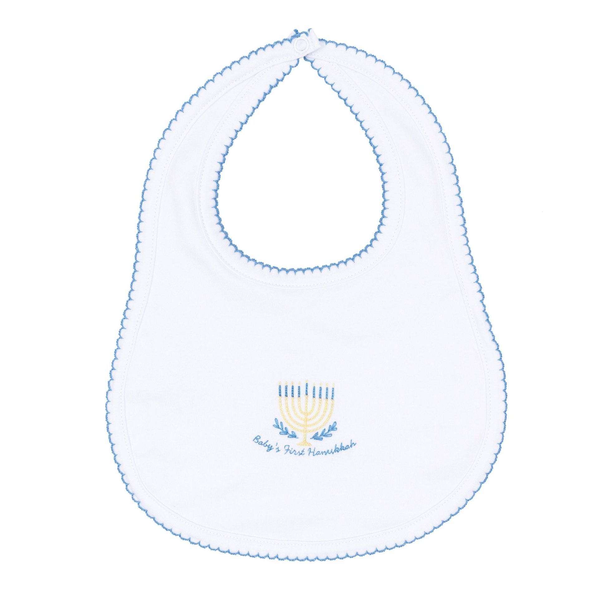 Magnolia Baby_Baby's First Hanukkah Hand-Embroidered Bib_1