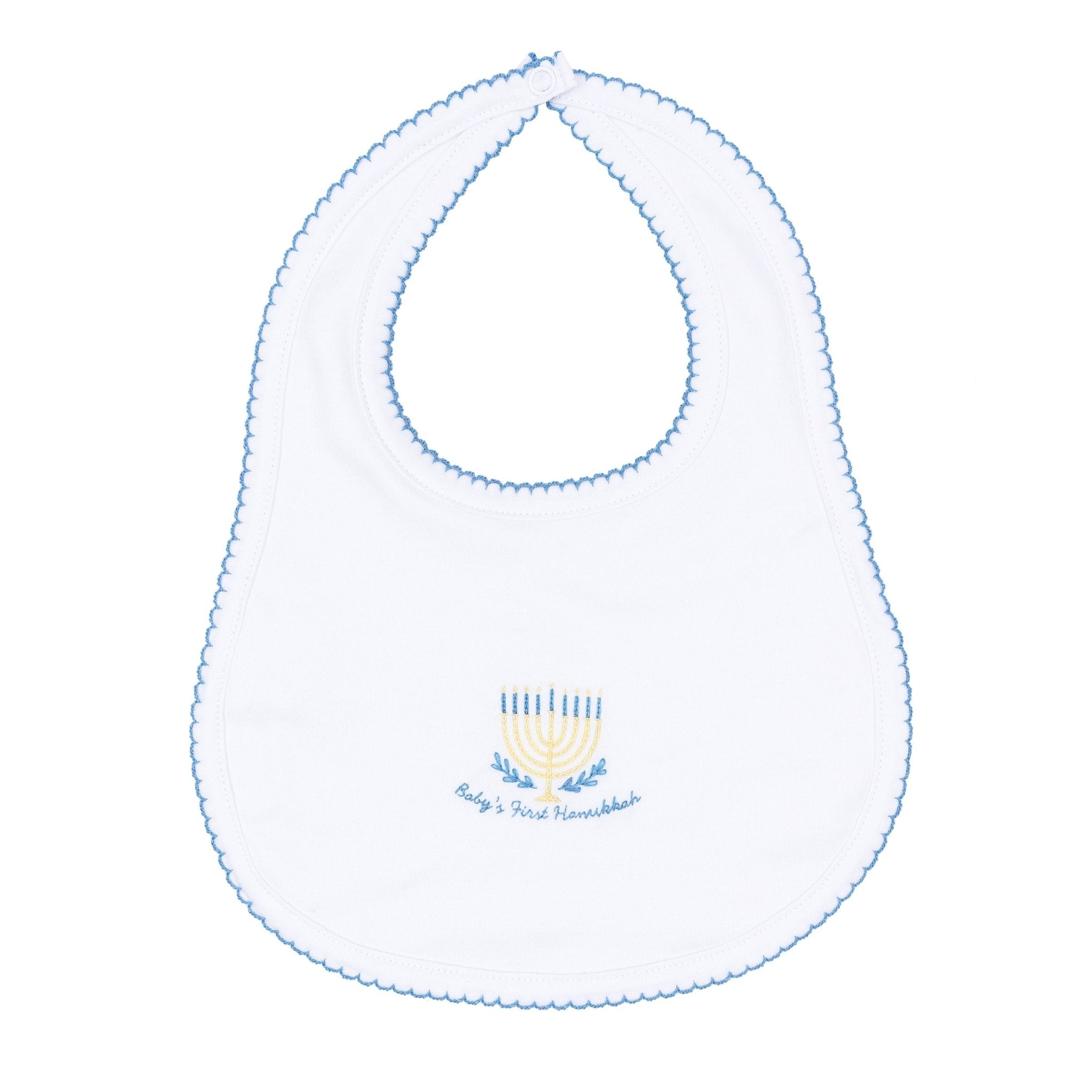 Magnolia Baby_Baby's First Hanukkah Hand-Embroidered Bib_1