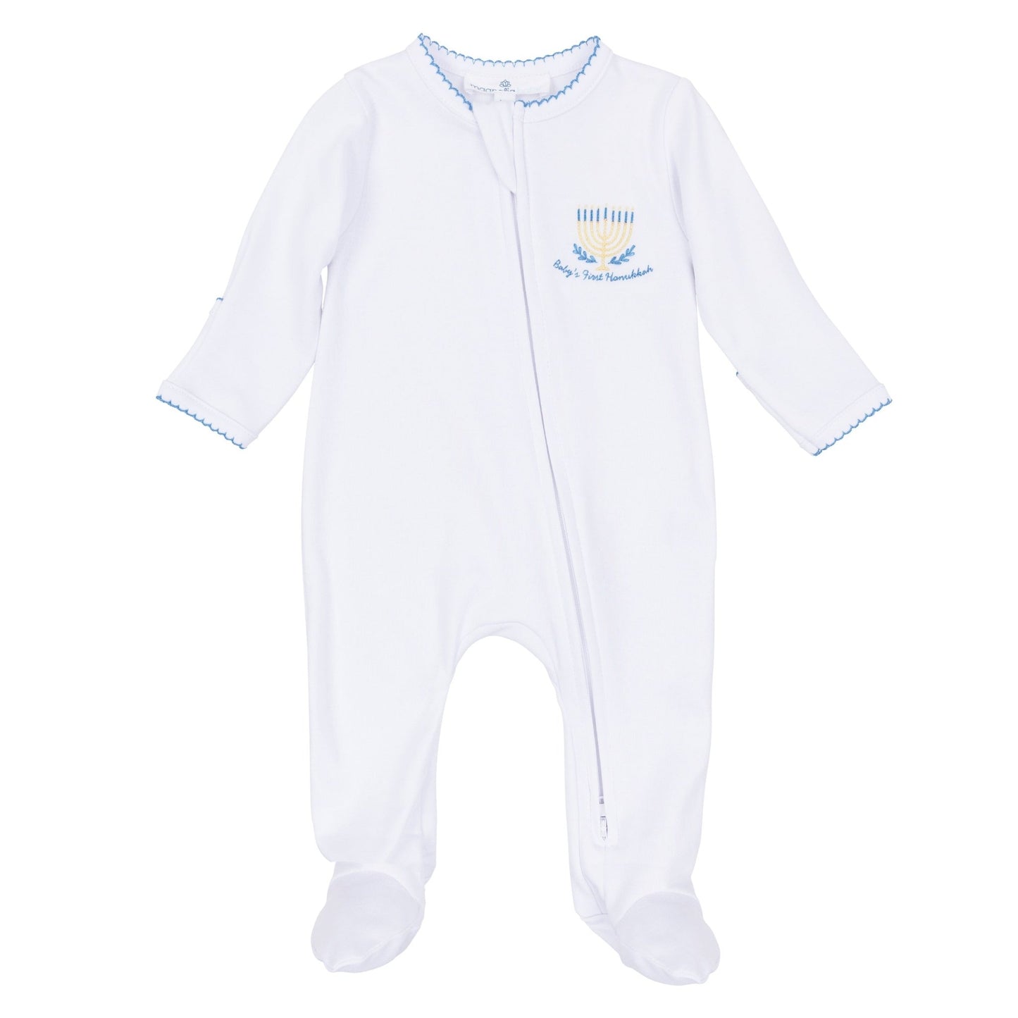 Magnolia Baby_Baby's First Hanukkah Zip Footie_2