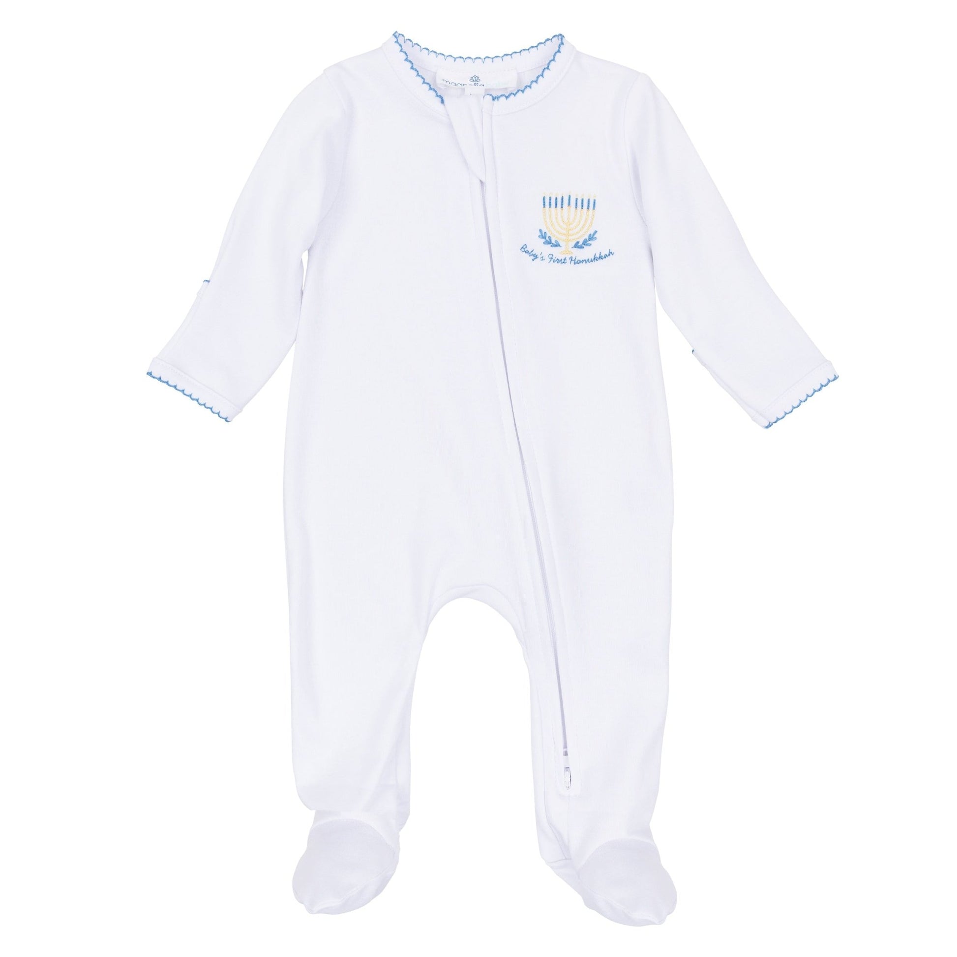 Magnolia Baby_Baby's First Hanukkah Zip Footie_2