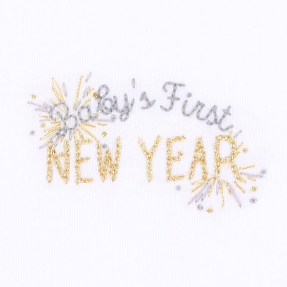 Baby's First New Year Embroidered Bib - Magnolia BabyBib