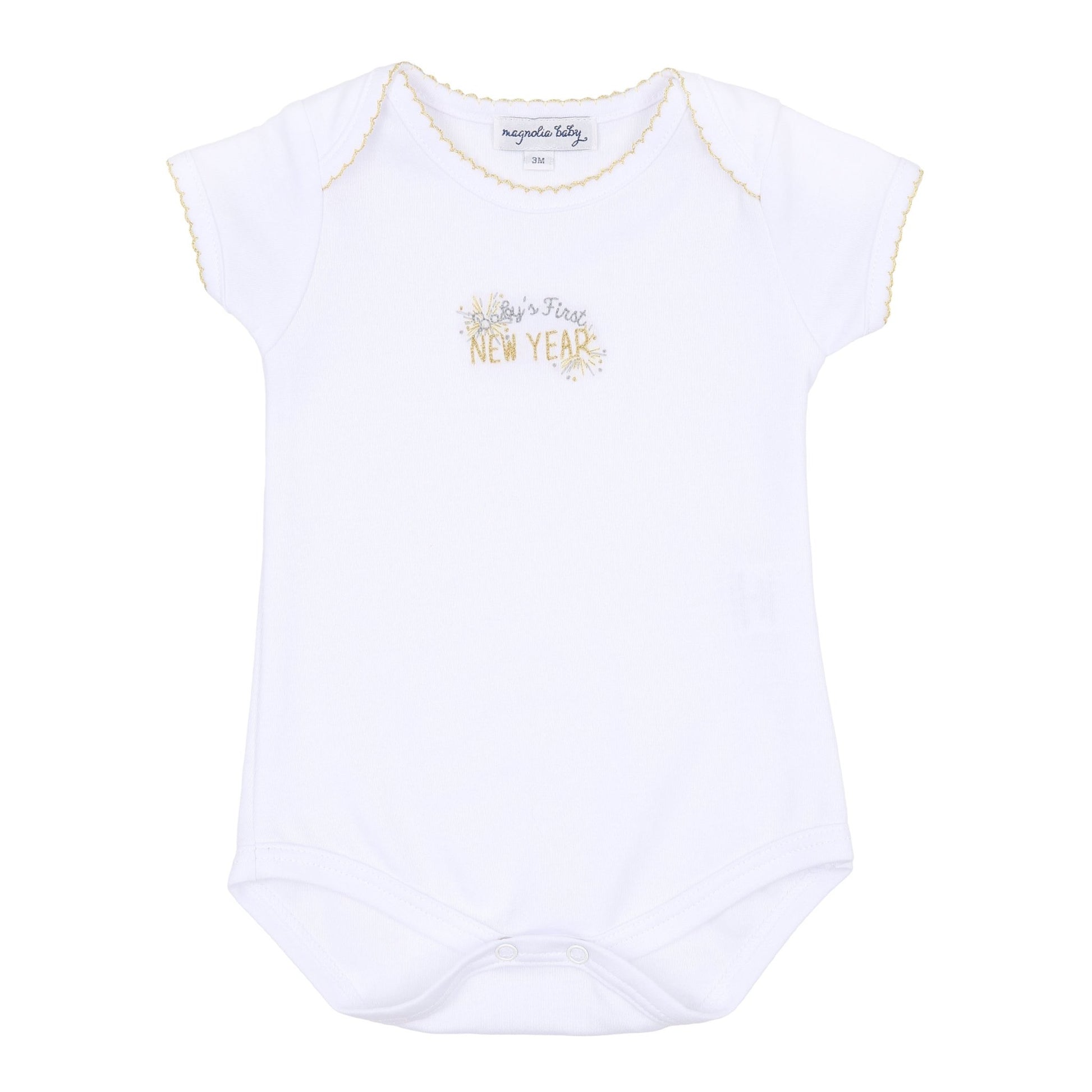 Baby's First New Year Embroidered Bodysuit - Magnolia BabyBodysuit