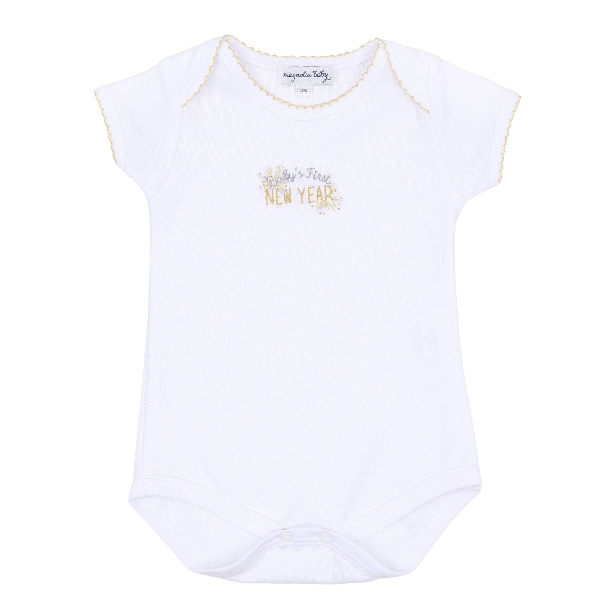 Baby's First New Year Embroidered Bodysuit - Magnolia BabyBodysuit
