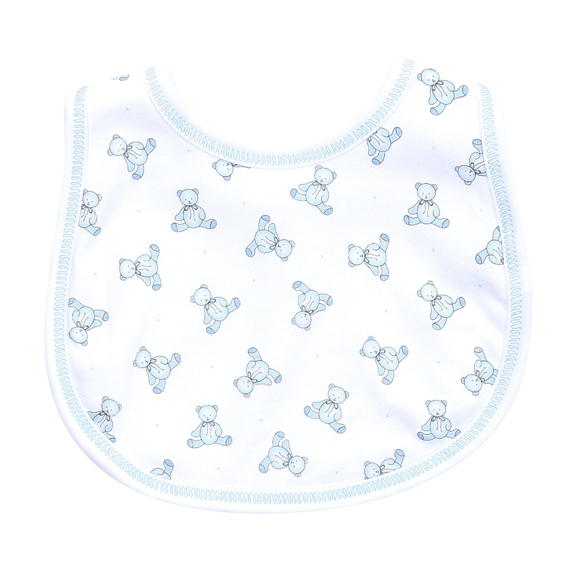 Baby's Teddy Essentials Blue Printed Bib - Magnolia BabyBib
