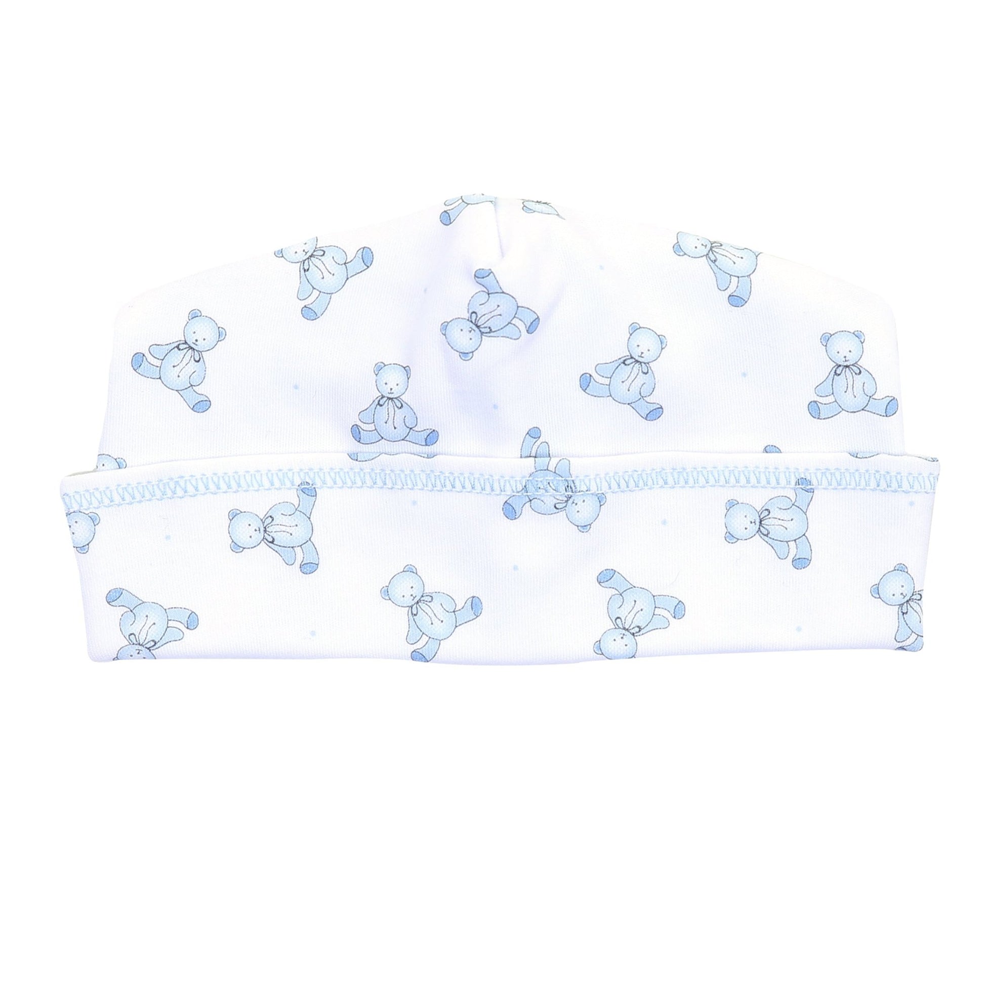 Baby's Teddy Essentials Blue Printed Hat - Magnolia BabyHat
