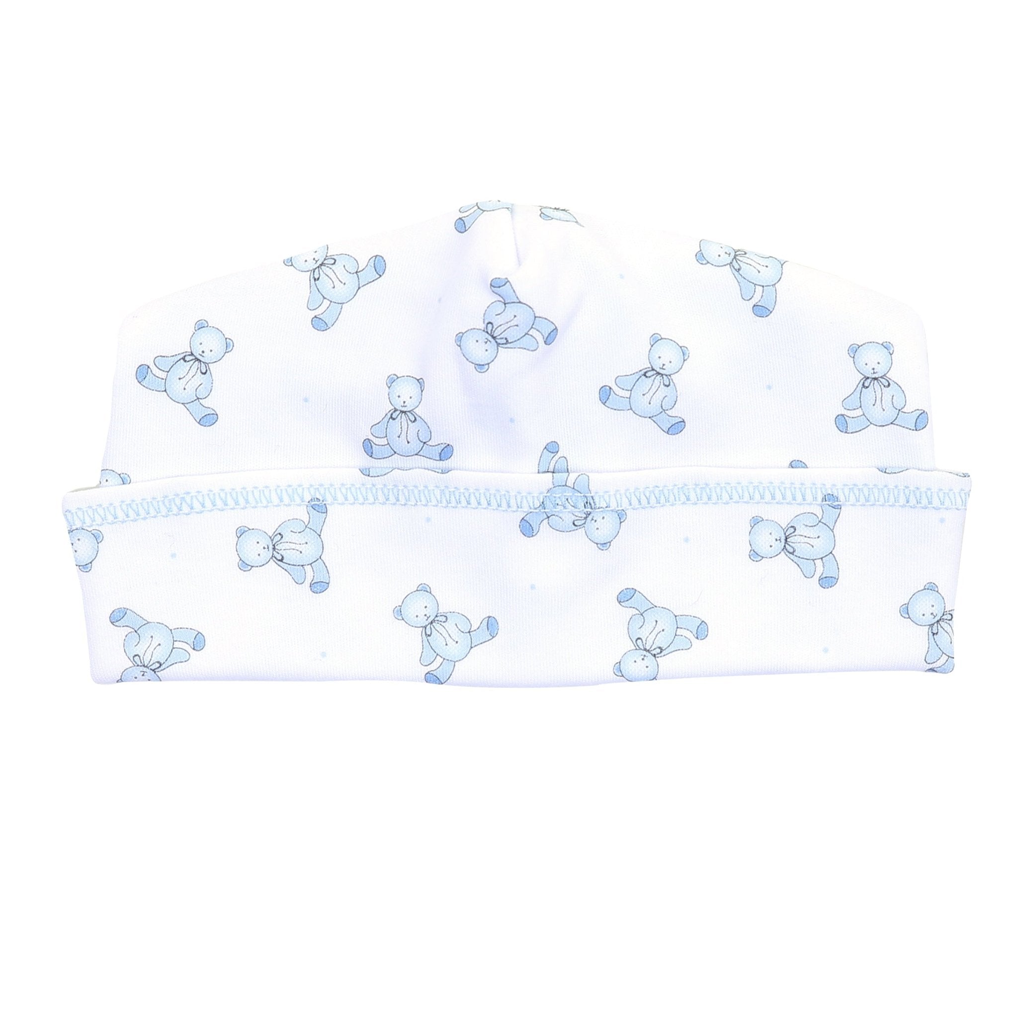 Baby's Teddy Essentials Blue Printed Hat - Magnolia BabyHat