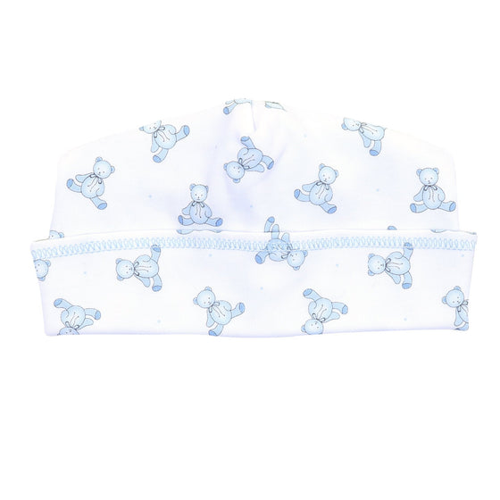 Baby's Teddy Essentials Blue Printed Hat - Magnolia BabyHat