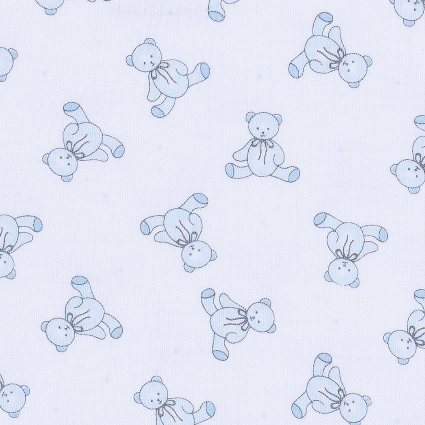 Baby's Teddy Essentials Blue Printed Swaddle Blanket - Magnolia BabySwaddle Blanket