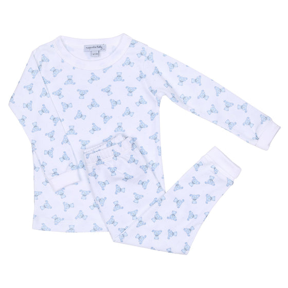 Baby's Teddy Essentials Infant/Toddler Blue Long Pajamas - Magnolia BabyLong Pajamas