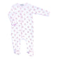 Baby's Teddy Essentials Pink Printed footie - Magnolia BabyFootie