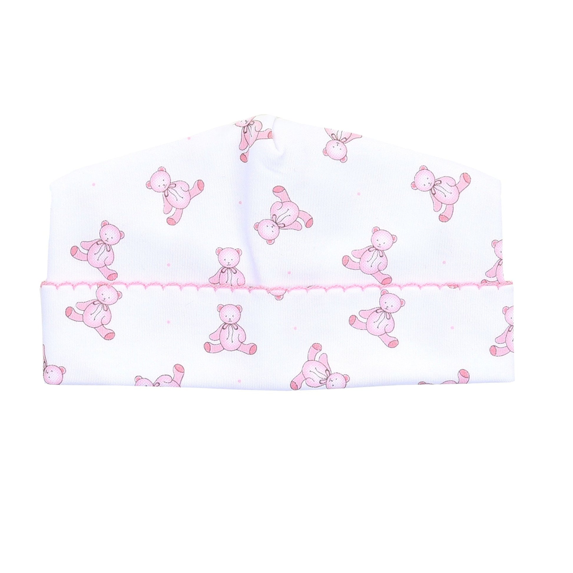 Baby's Teddy Essentials Pink Printed Hat - Magnolia BabyHat