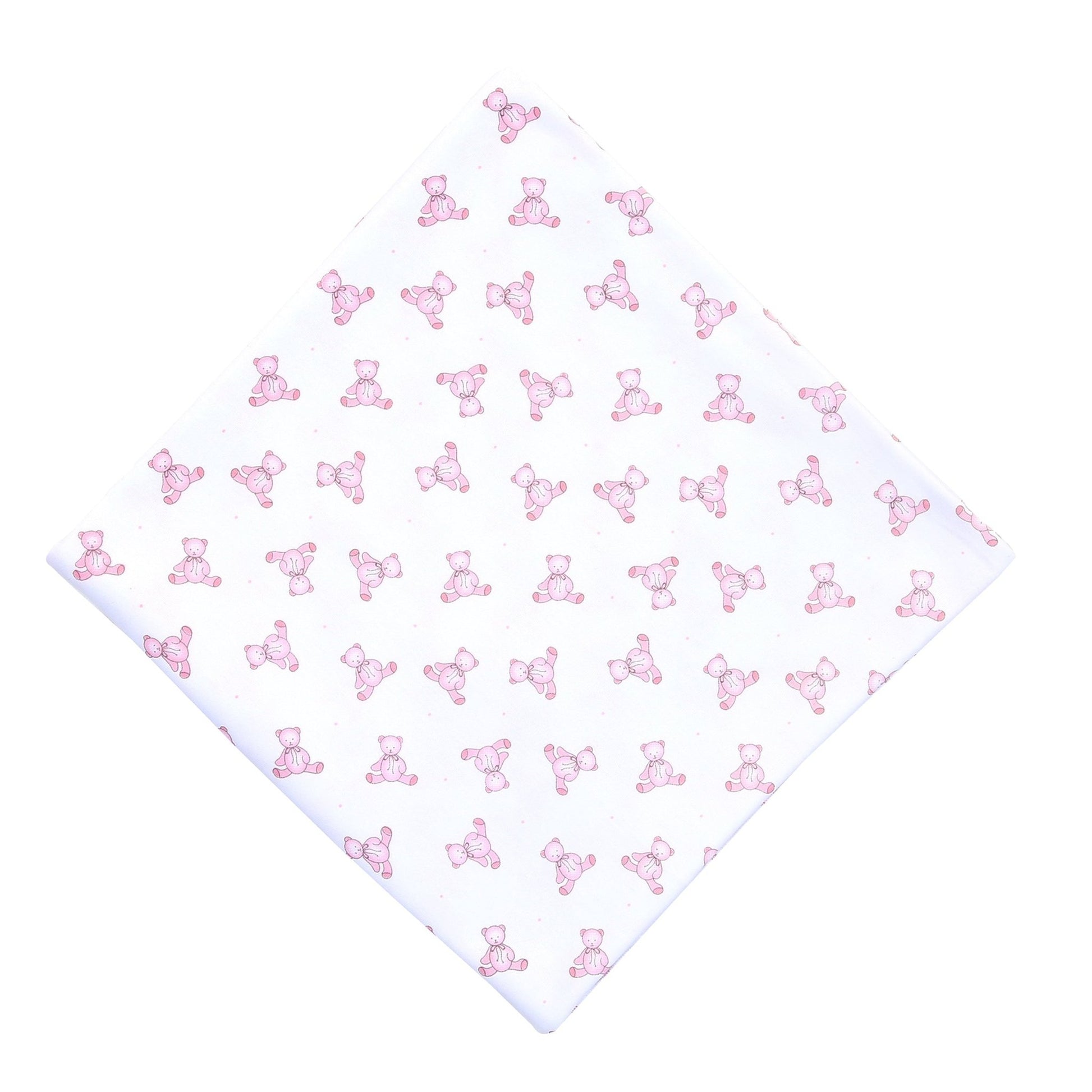 Baby's Teddy Essentials Pink Printed Swaddle Blanket - Magnolia BabySwaddle Blanket