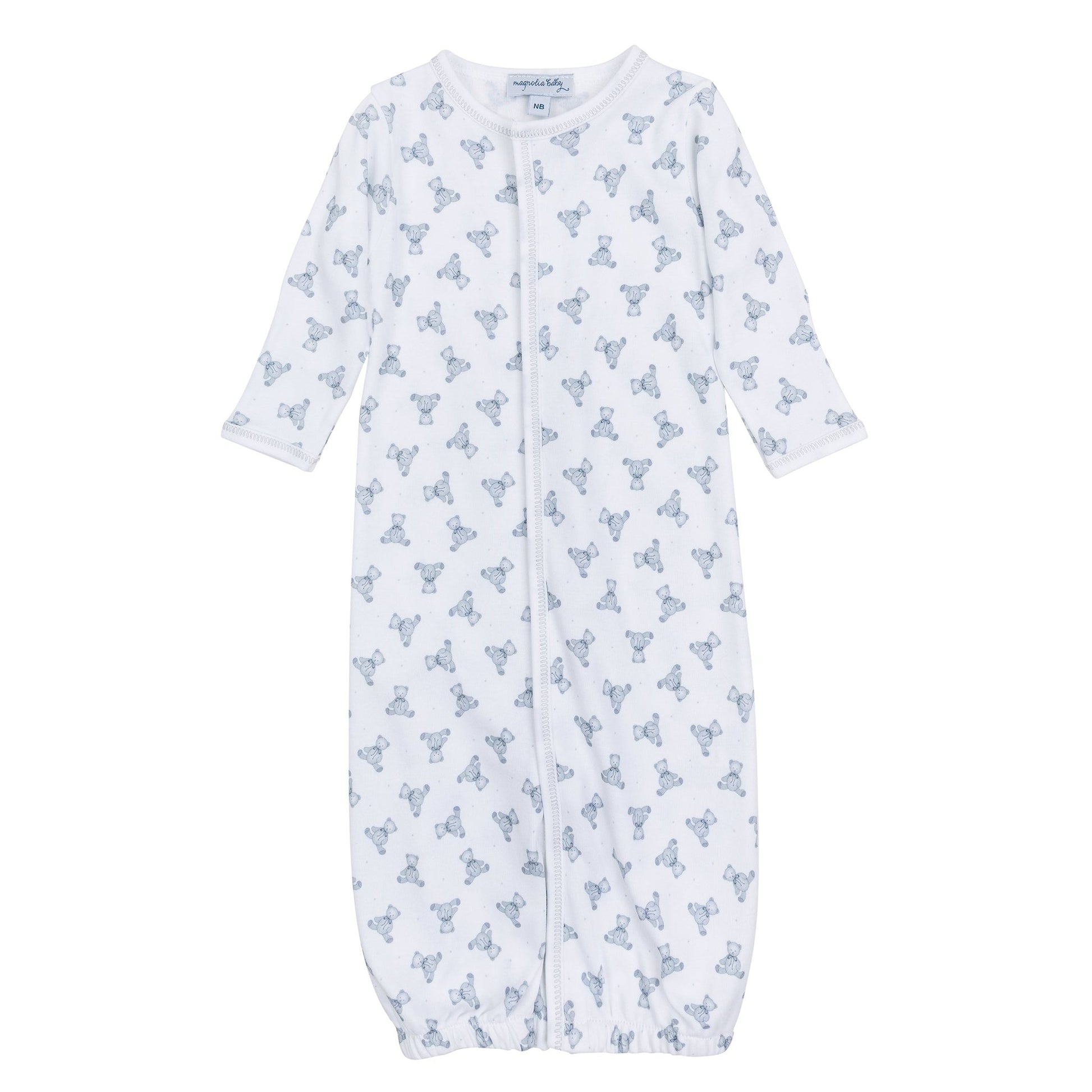 Baby's Teddy Essentials Silver Printed Converter - Magnolia BabyConverter Gown