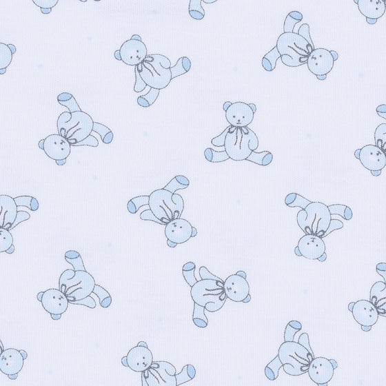 Baby's Teddy Footie - Light Blue - Magnolia BabyFootie