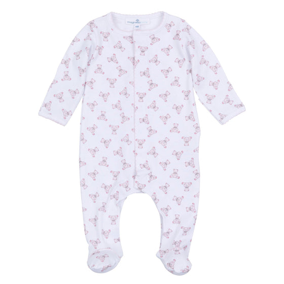 Baby's Teddy Footie - Pink - Magnolia BabyFootie