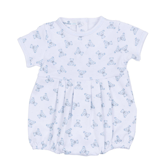 Baby's Teddy Short Sleeve Bubble - Light Blue - Magnolia BabyBubble