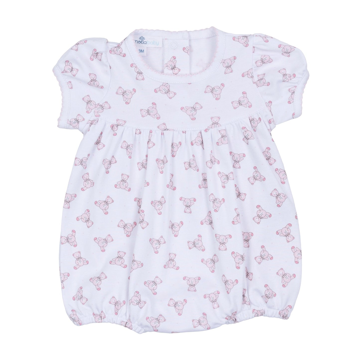Baby's Teddy Short Sleeve Bubble - Pink - Magnolia BabyBubble