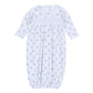 Baby's Teddy Smocked Gown - Light Blue - Magnolia BabyConverter Gown