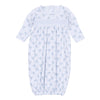 Baby's Teddy Smocked Gown - Light Blue - Magnolia BabyConverter Gown