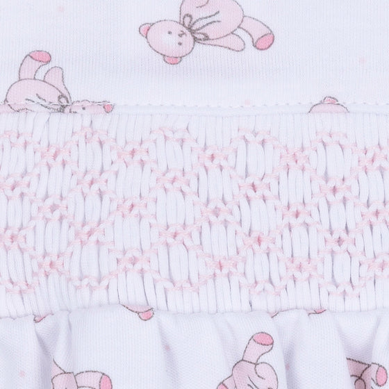 Baby's Teddy Smocked Gown - Pink - Magnolia BabyConverter Gown