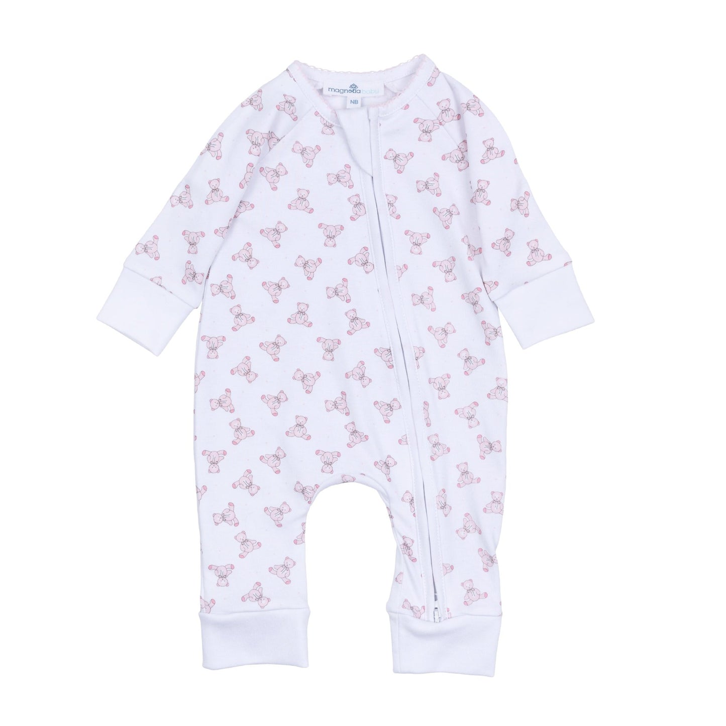 Baby's Teddy Zip Playsuit - Pink - Magnolia BabyPlaysuit
