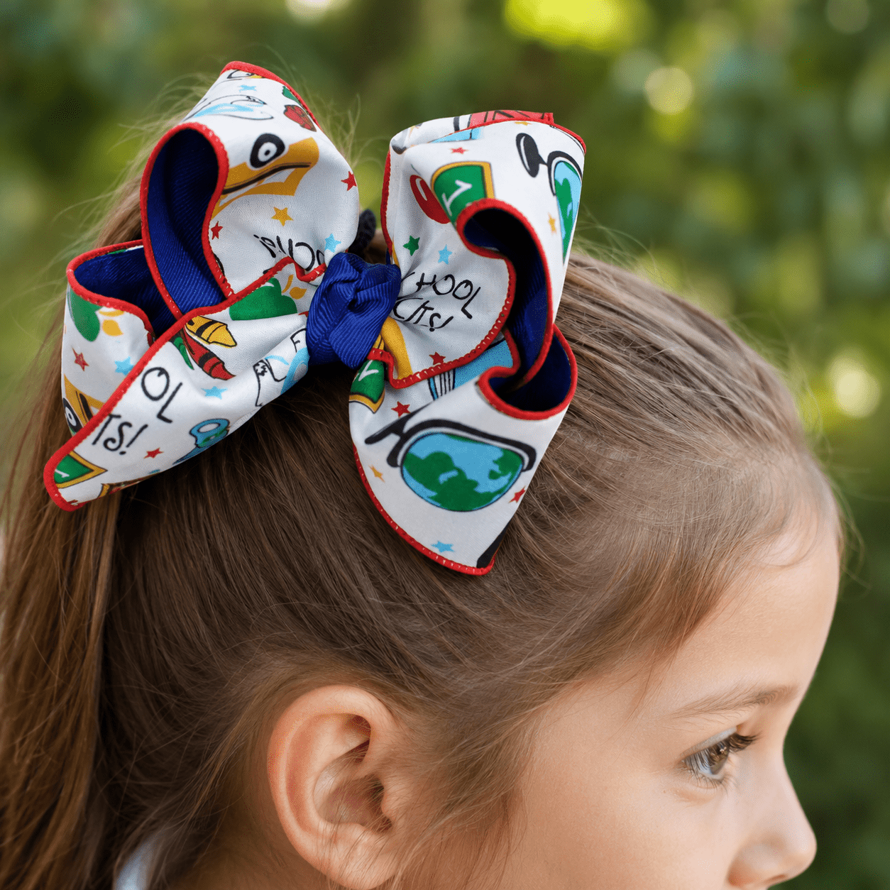 Back to School Bow on Alligator Clip - Magnolia BabyBow
