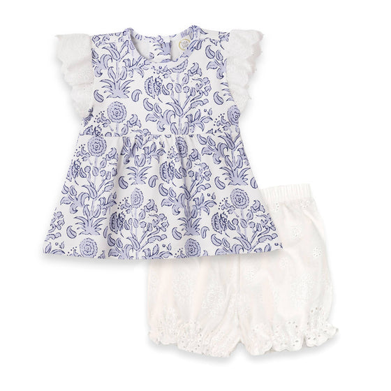 Bali Blooms Bamboo Bloomers Set - Magnolia BabyBloomer Set