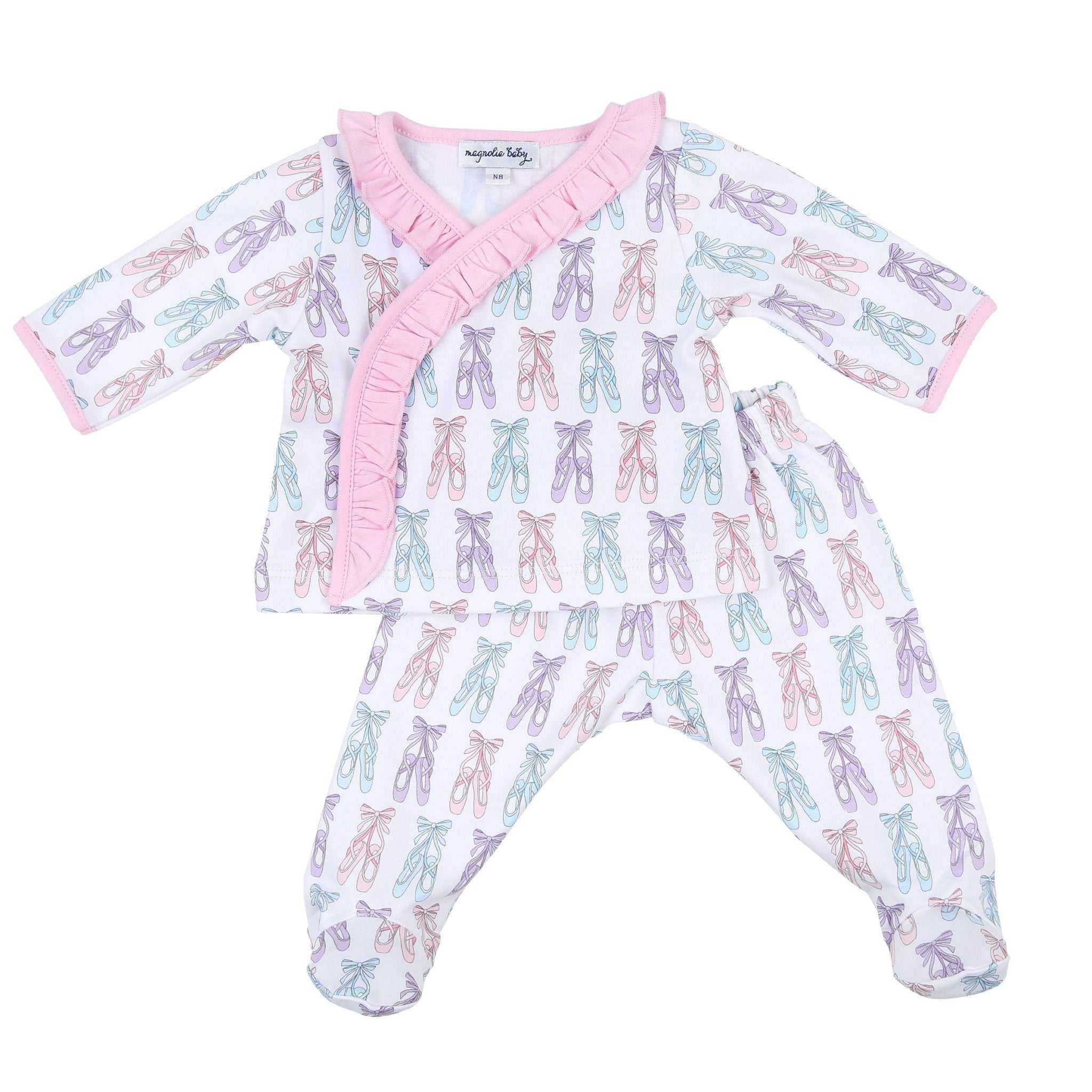 Ballerina Girl Footed Pant Set - Magnolia Baby2pc Pant Set