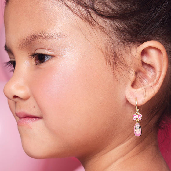 Ballet Huggie Hoop Dangle Earrings - Magnolia BabyEarrings