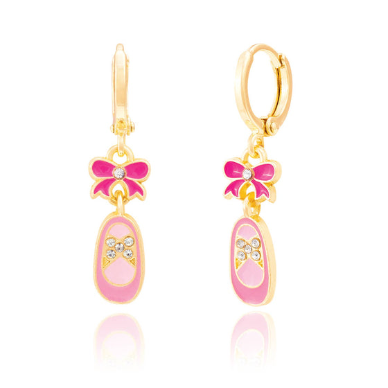 Ballet Huggie Hoop Dangle Earrings - Magnolia BabyEarrings