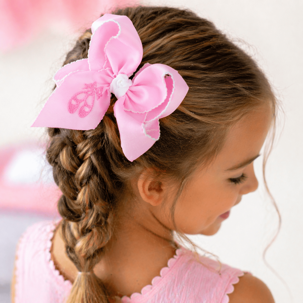 Ballet Shoes Bow - 4.5" - Magnolia BabyBow