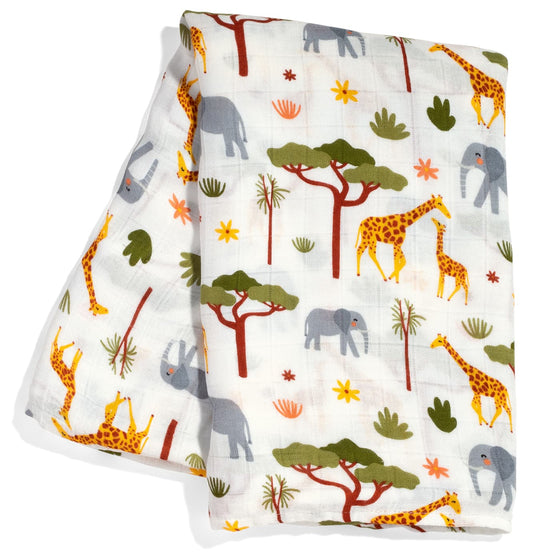 Bamboo Swaddle - In the Savanna - Magnolia BabySwaddle Blanket