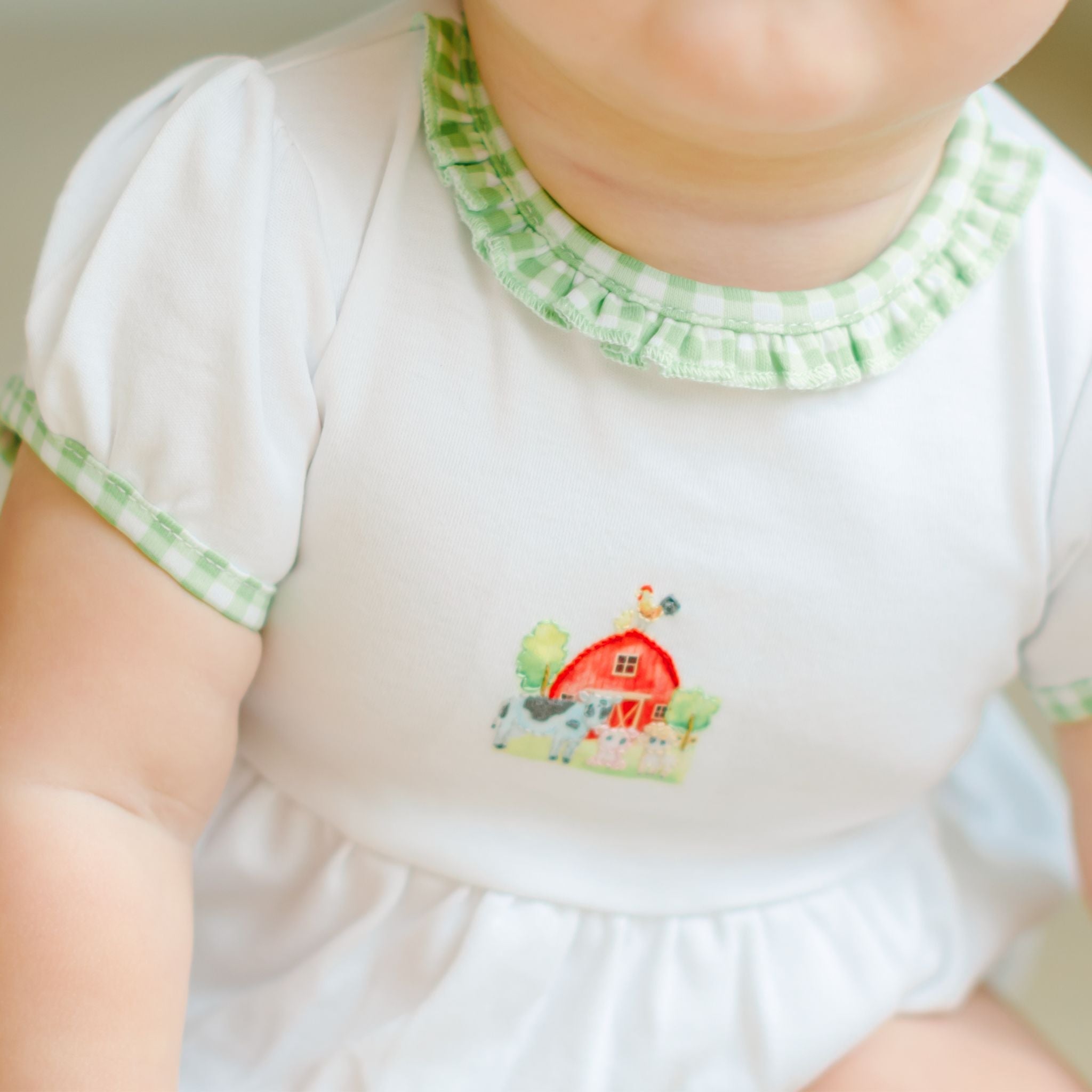 Barnyard Babies Embroidered Girl Bubble - Magnolia BabyBubble