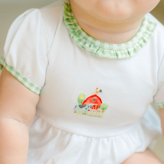 Barnyard Babies Embroidered Girl Bubble - Magnolia BabyBubble