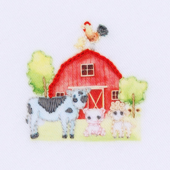 Barnyard Babies Embroidered Receiving Blanket - Magnolia BabyReceiving Blanket
