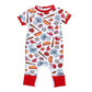 Baseball Fever Short Sleeve Playsuit - Magnolia BabyPlaysuit