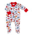 Baseball Fever Zip Footie - Magnolia BabyFootie