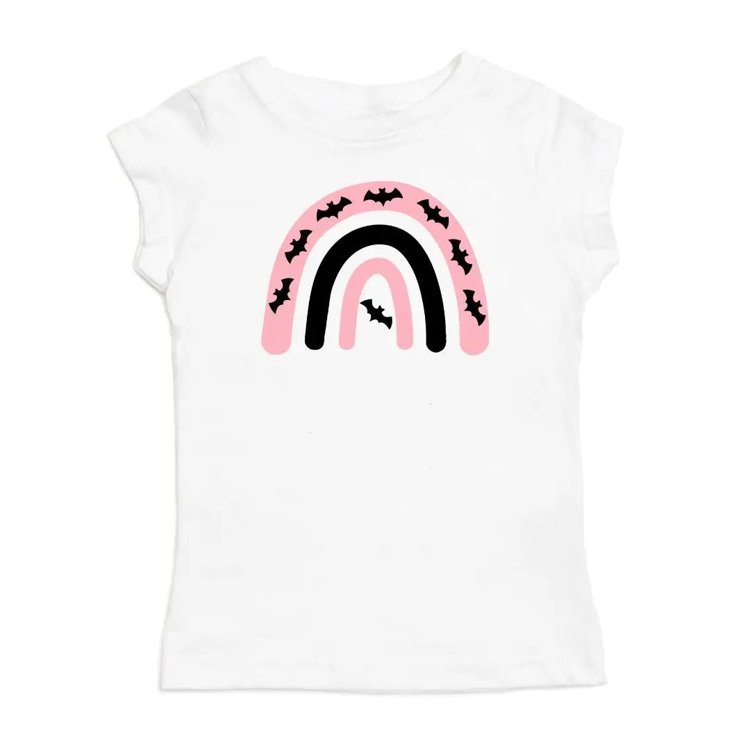 Bat Rainbow Short Sleeve Tee - Magnolia BabyTop