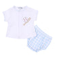 Batter Up Applique Blue Diaper Cover Set - Magnolia BabyDiaper Cover
