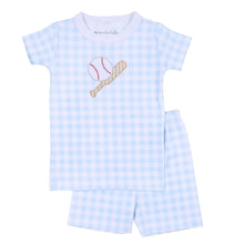  Batter Up Applique Blue Short Pajamas - Magnolia BabyShort Pajamas