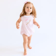  Batter Up Applique Pink Ruffle Sleeveless Toddler Bubble - Magnolia BabyBubble