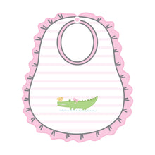  Bayou Babies Applique Bib - Pink - Magnolia BabyBib