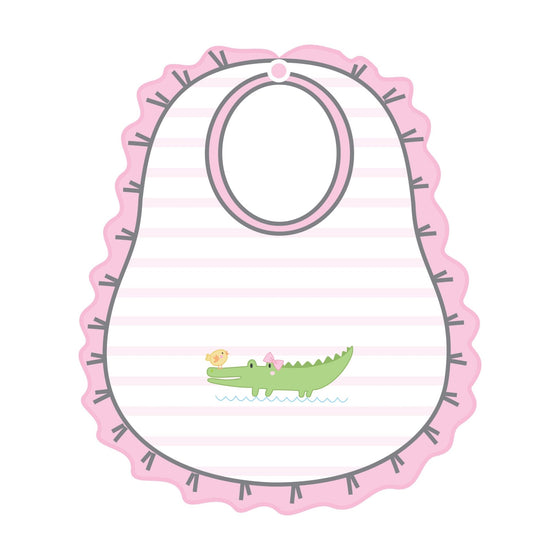 Bayou Babies Applique Bib - Pink - Magnolia BabyBib
