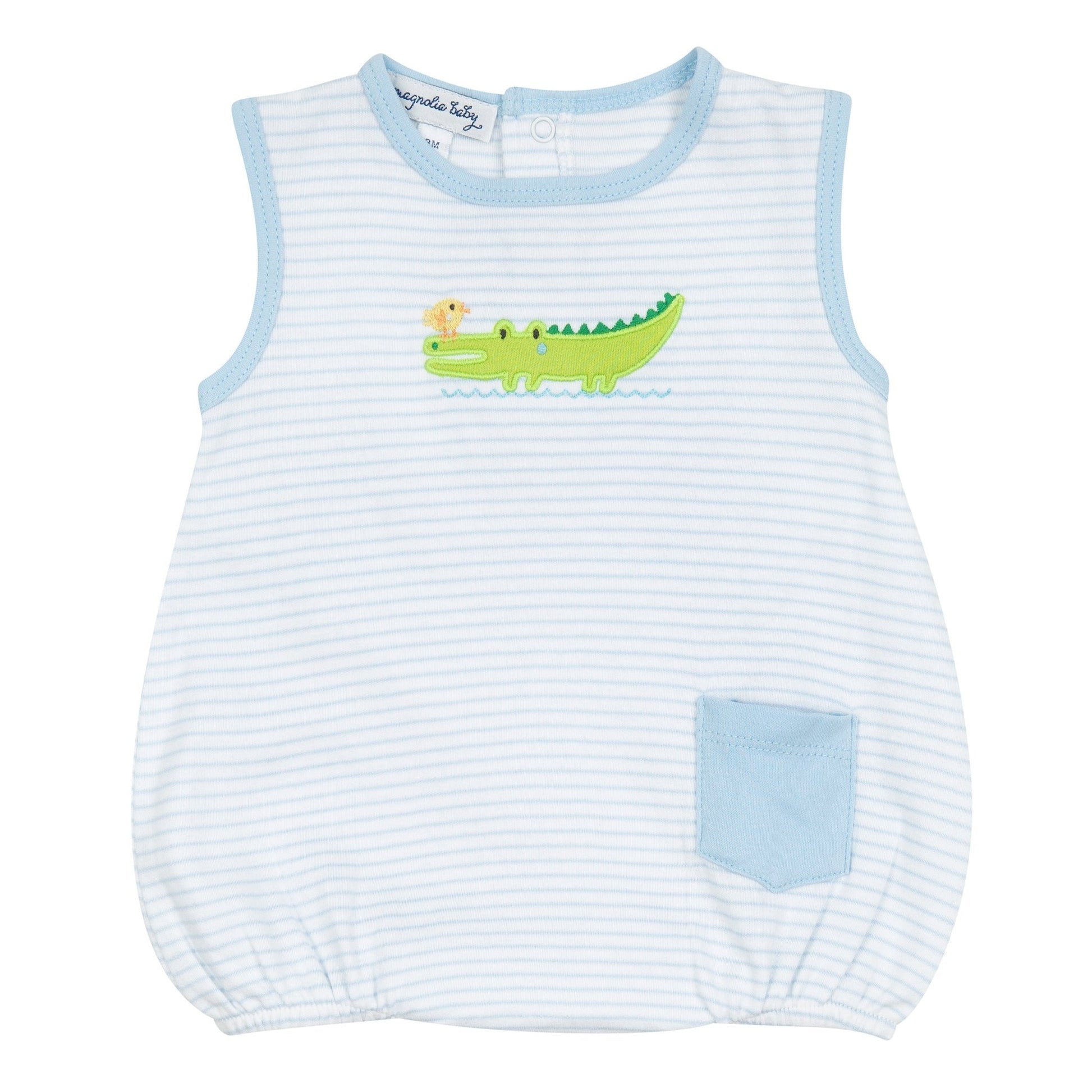 Bayou Babies Applique Bubble - Light Blue - Magnolia BabyBubble