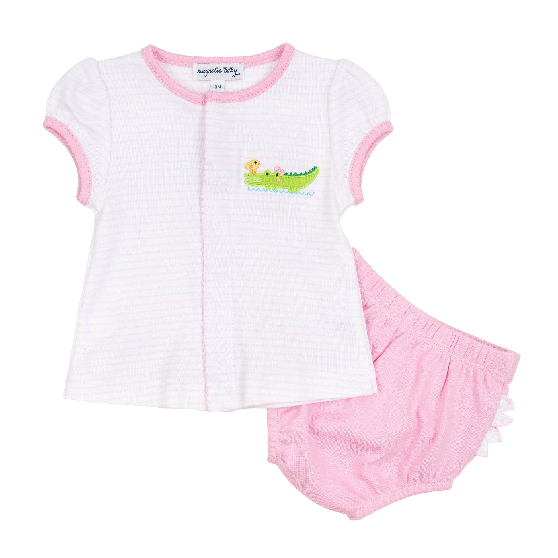 Bayou Babies Applique Diaper Cover Set - Pink - Magnolia BabyDiaper Cover