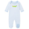 Bayou Babies Applique Lap Footie - Light Blue - Magnolia BabyFootie