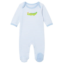  Bayou Babies Applique Lap Footie - Light Blue - Magnolia BabyFootie